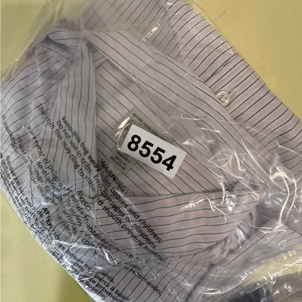 NWT J. Crew Men's Large Slim Untucked Short Purple Striped Casual Shirt